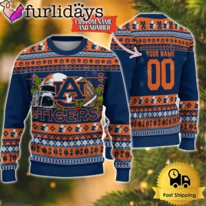 NCAA Auburn Tigers Logo Football Ugly Christmas Sweater