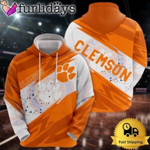 NCAA Clemson Tigers Legendary Logo All Over Print Hoodie