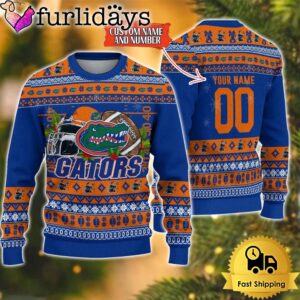 NCAA Florida Gators Logo Football Ugly Christmas Sweater