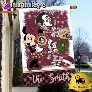 NCAA Florida State Seminoles Minnie HOHOHO Christmas Flag