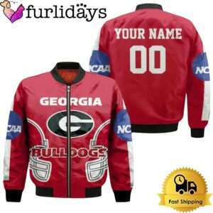 NCAA Georgia Bulldogs Fan Mascot Personalized Bomber Jacket