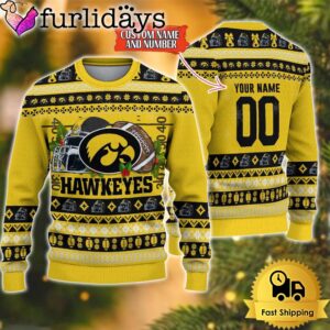 NCAA Iowa Hawkeyes Logo Football Ugly…