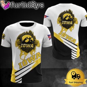 NCAA Iowa Hawkeyes Logo Team All Over Print T Shirt