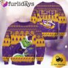 NCAA LSU Tigers Grinch Custom Name Ugly Christmas Sweater