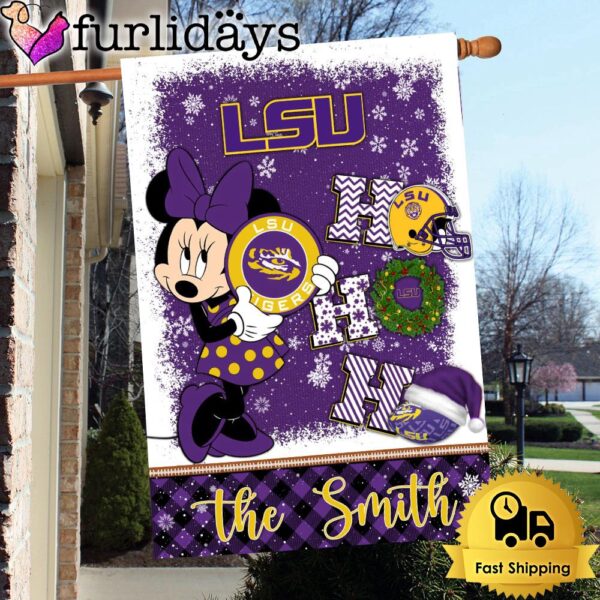 NCAA LSU Tigers Minnie HOHOHO Christmas Flag