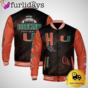 NCAA Miami Hurricanes Football Baseball Jacket