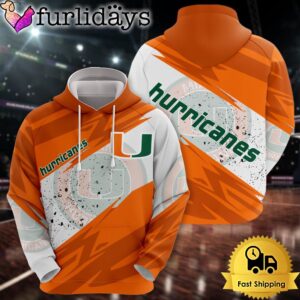 NCAA Miami Hurricanes Legendary Logo All Over Print Hoodie