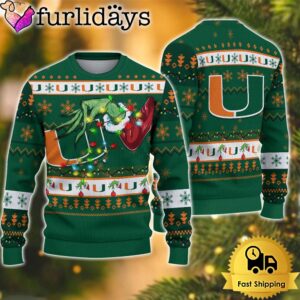 NCAA Miami Hurricanes Merry Christmas Grinch…