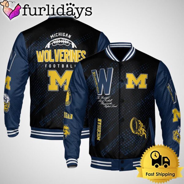 NCAA Michigan Wolverines Football Baseball Jacket