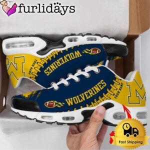 NCAA Michigan Wolverines Football Custom Air Max Plus Shoes