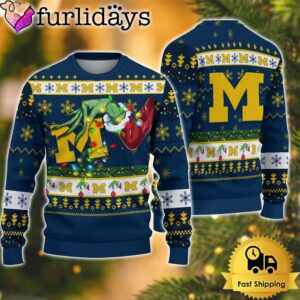 NCAA Michigan Wolverines Merry Christmas Grinch…