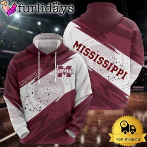 NCAA Mississippi State Bulldogs Legendary Logo All Over Print Hoodie