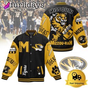 NCAA Missouri Tigers Football Mizzou Rah Baseball Jacket