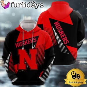 NCAA Nebraska Cornhuskers Football Logo 3D Hoodie