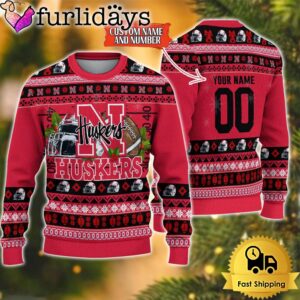 NCAA Nebraska Cornhuskers Logo Football Ugly Christmas Sweater