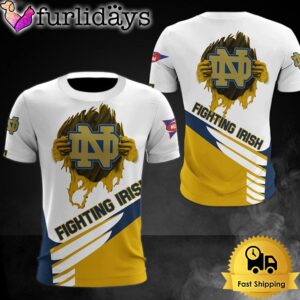 NCAA Notre Dame Fighting Irish Logo Team All Over Print T Shirt