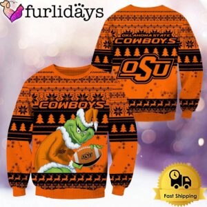 NCAA Oklahoma State Cowboys Grinch Custom…