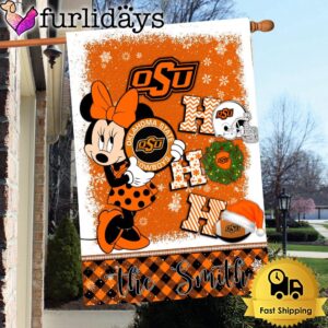 NCAA Oklahoma State Cowboys Minnie HOHOHO Christmas Flag