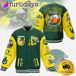 NCAA Oregon Ducks Football Quack Attack Baseball Jacket