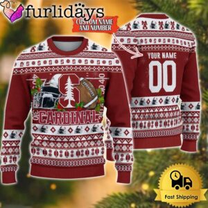 NCAA Stanford Cardinal Logo Football Ugly Christmas Sweater