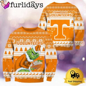 NCAA Tennessee Volunteers Grinch Custom Name Ugly Christmas Sweater