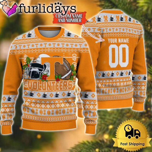 NCAA Tennessee Volunteers Logo Football Ugly Christmas Sweater