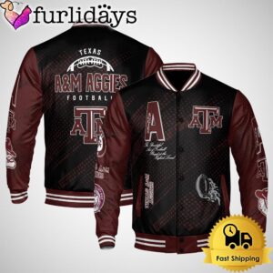 NCAA Texas A&ampM Football Baseball Jacket