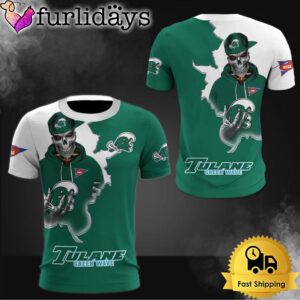 NCAA Tulane Green Wave Halloween Skeleton…