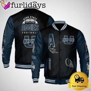 NCAA Utah State Aggies Football Baseball Jacket