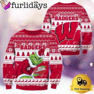 NCAA Wisconsin Badgers Grinch Custom Name…