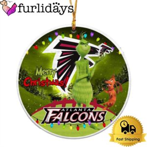 NFL Atlanta Falcons Funny Grinch Merry Christmas Ornaments