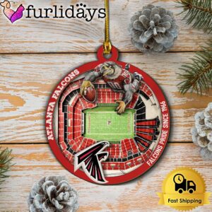 NFL Atlanta Falcons StadiumView Layered Wood Christmas Ornament