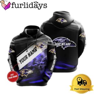 NFL Baltimore Ravens Skull Halloween 3D…