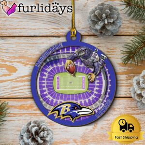 NFL Baltimore Ravens StadiumView Layered Wood Christmas Ornament