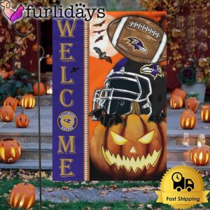 NFL Baltimore Ravens Welcome Halloween Garden Flag