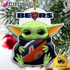 NFL Chicago Bears Baby Yoda Christmas Tree Ornament