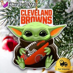 NFL Cleveland Browns Baby Yoda Christmas Tree Ornament