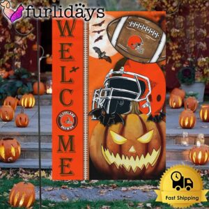 NFL Cleveland Browns Welcome Halloween Garden…