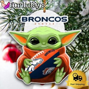 NFL Denver Broncos Baby Yoda Christmas Tree Ornament