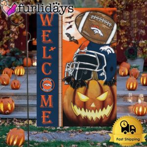 NFL Denver Broncos Welcome Halloween Garden Flag