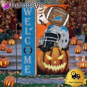 NFL Detroit Lions Welcome Halloween Garden Flag