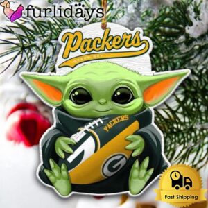 NFL Green Bay Packers Baby Yoda Christmas Tree Ornament