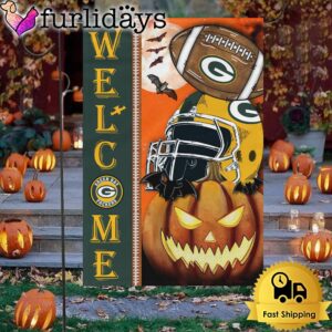 NFL Green Bay Packers Welcome Halloween Garden Flag