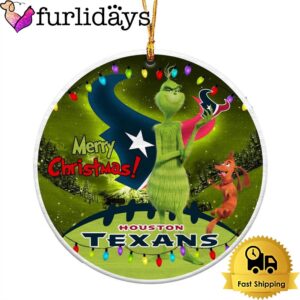 NFL Houston Texans Funny Grinch Merry Christmas Ornaments