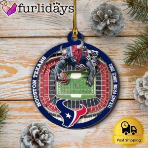 NFL Houston Texans StadiumView Layered Wood Christmas Ornament