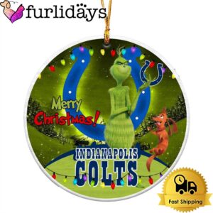 NFL Indianapolis Colts Funny Grinch Merry Christmas Ornaments