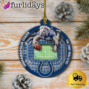 NFL Indianapolis Colts StadiumView Layered Wood Christmas Ornament