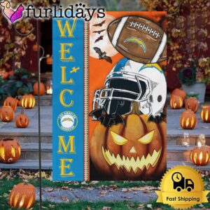 NFL Los Angeles Chargers Welcome Halloween Garden Flag