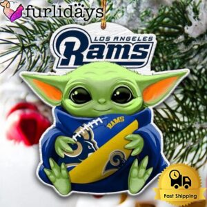 NFL Los Angeles Rams Baby Yoda Christmas Tree Ornament