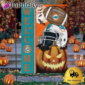 NFL Miami Dolphins Welcome Halloween Garden Flag